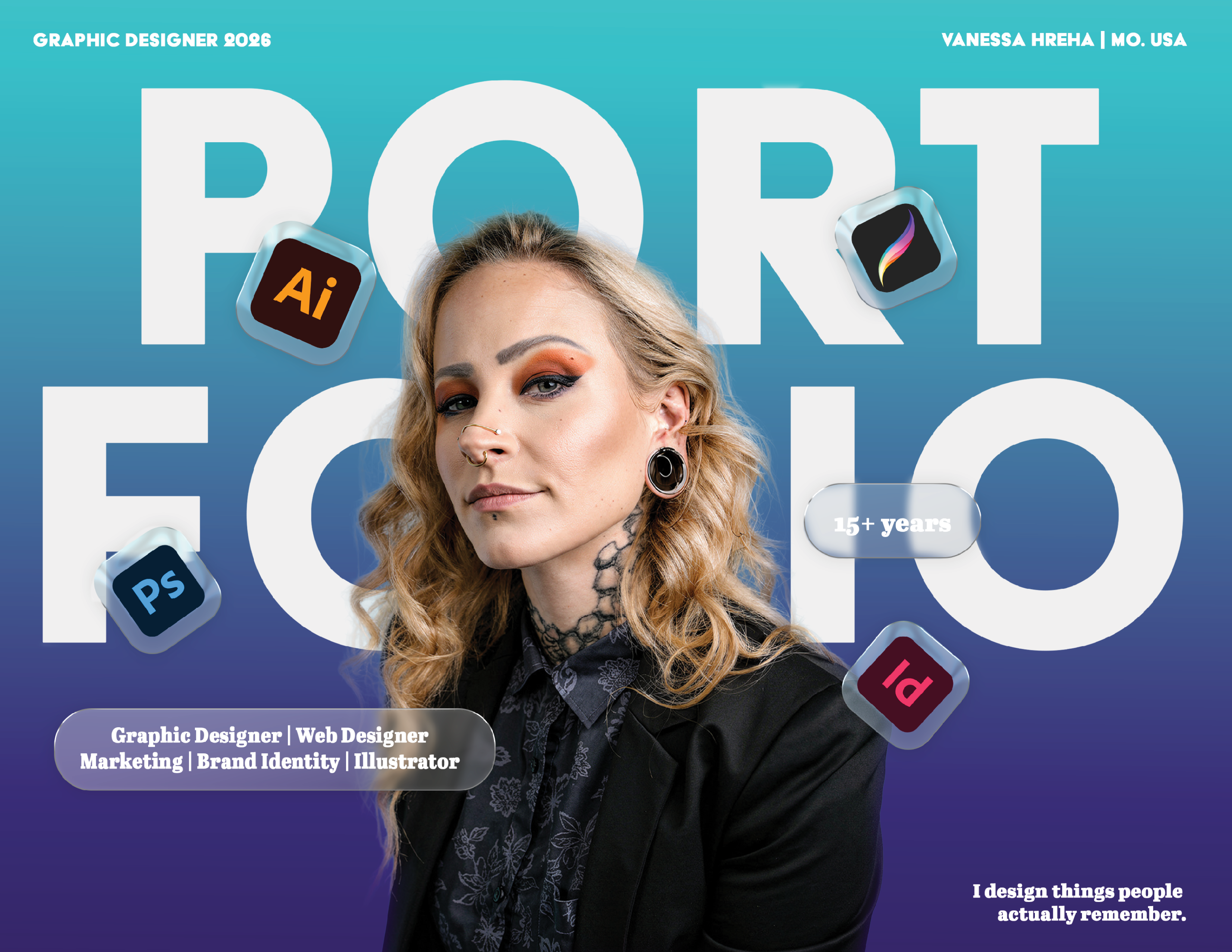 Portfolio work by Vanessa Hreha, graphic designer in Nixa MO