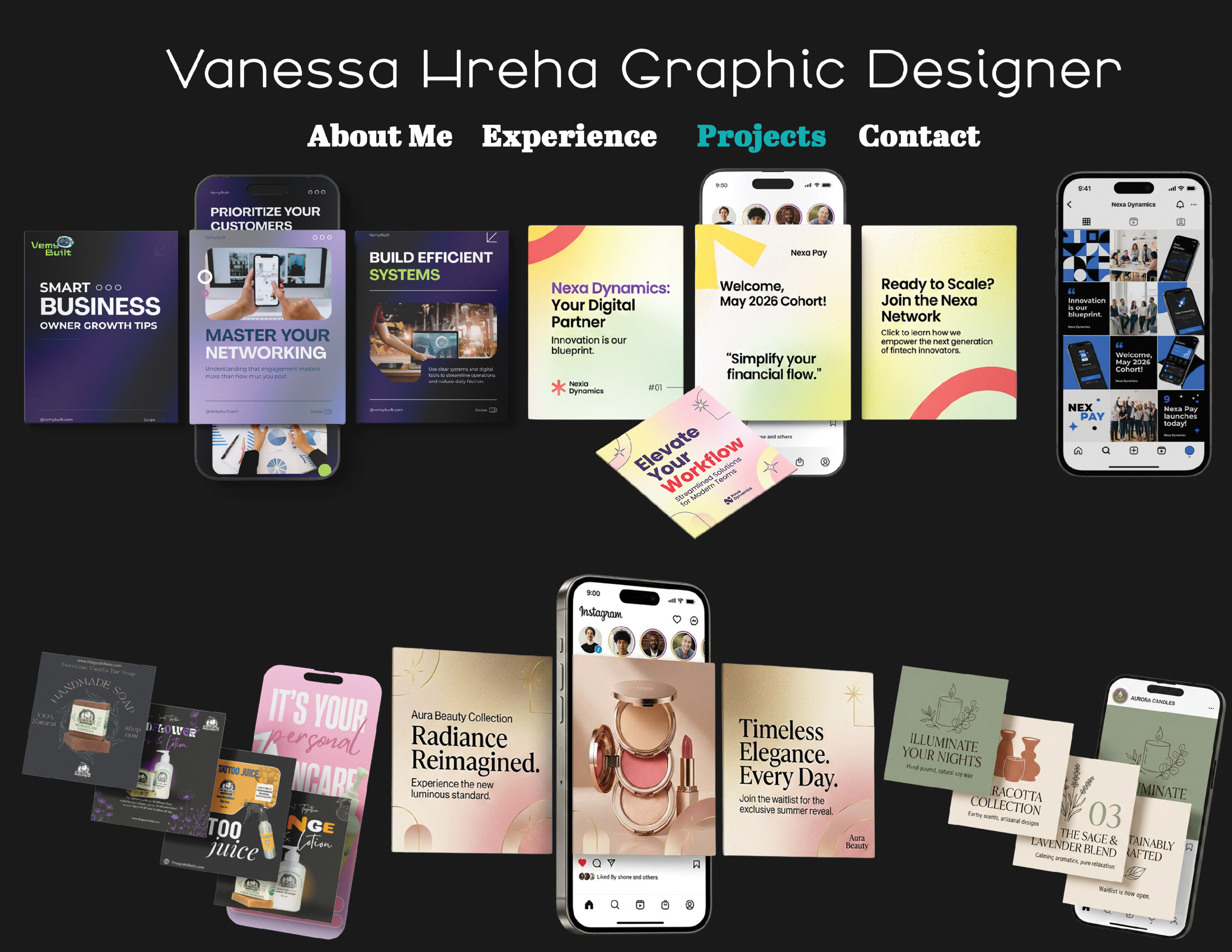 Portfolio work by Vanessa Hreha, graphic designer in Nixa MO